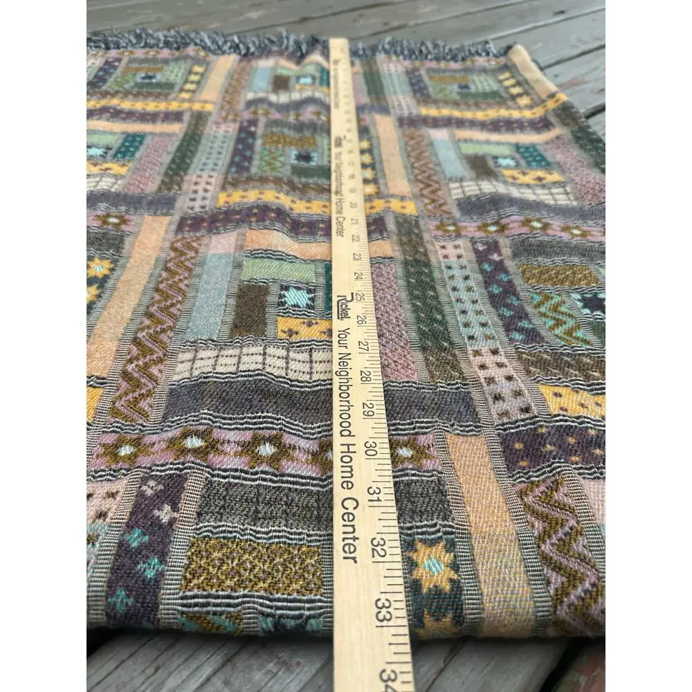 LaneRossi Samarkanda throw Blanket made in Italy Mcm knit geometric colorful art